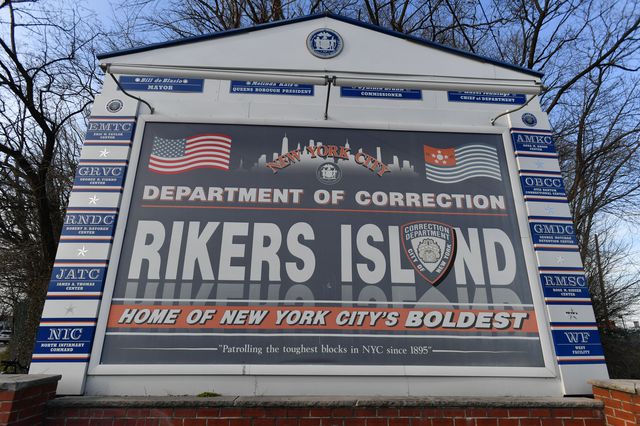 Entrance of Rikers Island Prison Complex.